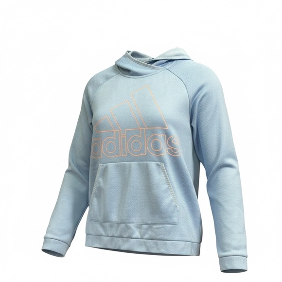 adidas Tops - Adidas Clima Warm Baby Blue Hoodie Women’s Size Small